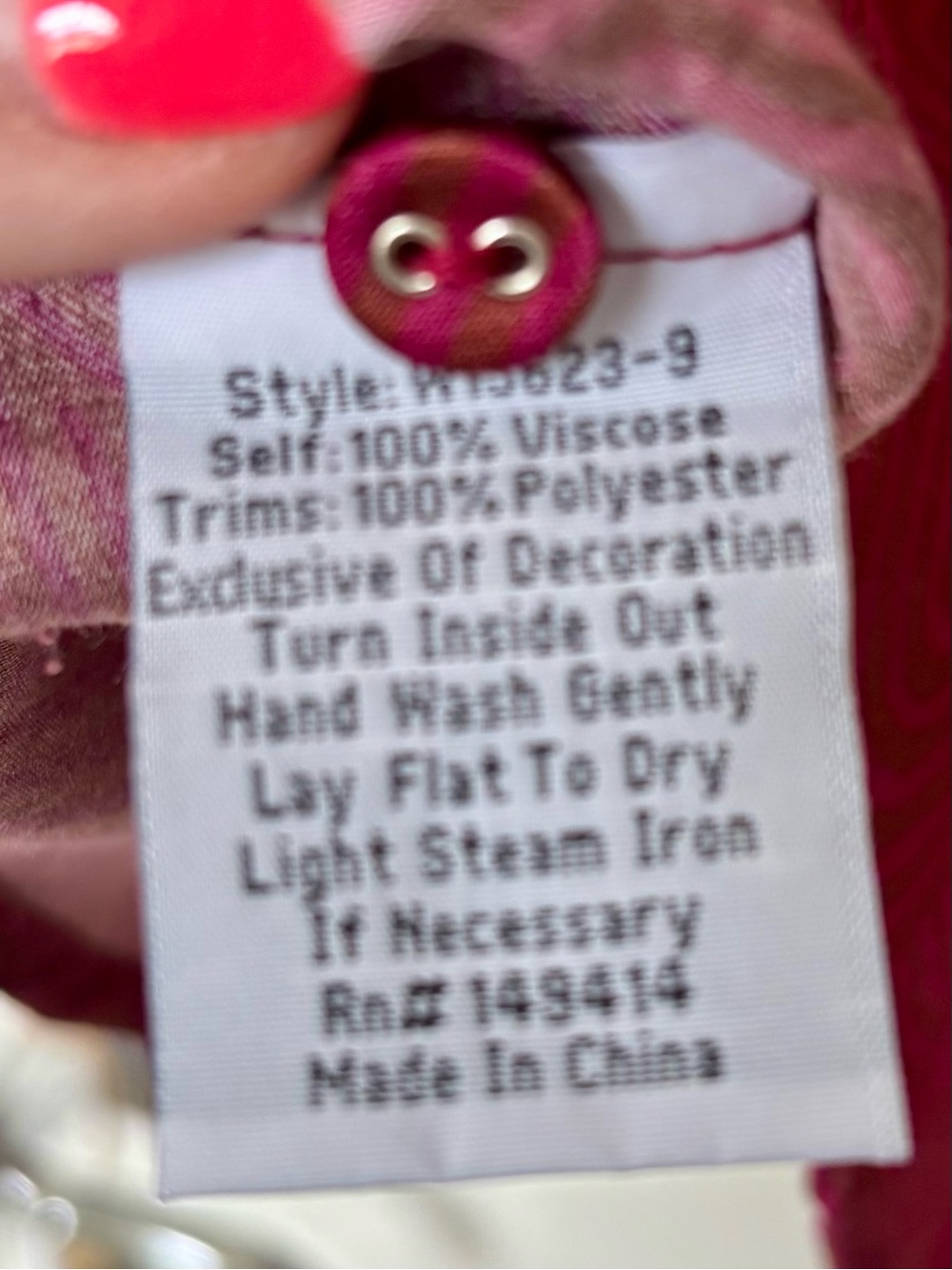 Johnny Was Embroidered Peasant Blouse - Raspberry Pink - Picture 4 of 4